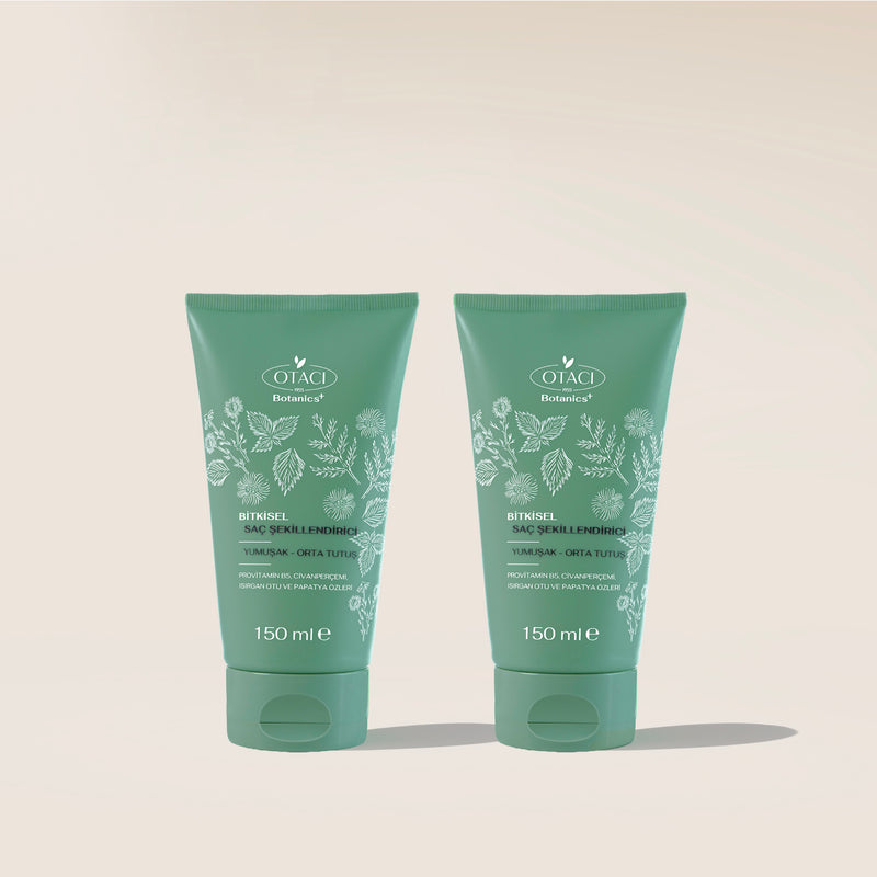 Botanics+ Bitkisel Saç Şekillendirici Yumuşak - Orta Tutuş 150 ml 2'li Set