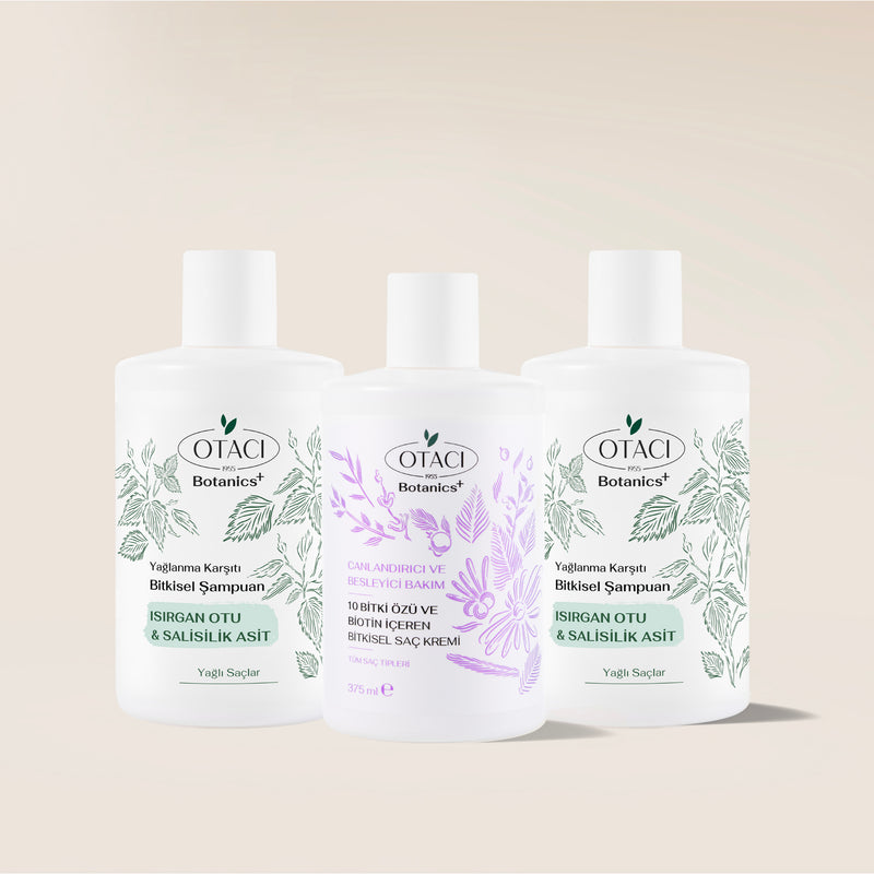 Botanics+ Yağlanma Karşıtı Bitkisel Şampuan 375 ml 2'li Set - Saç Kremi Hediyeli