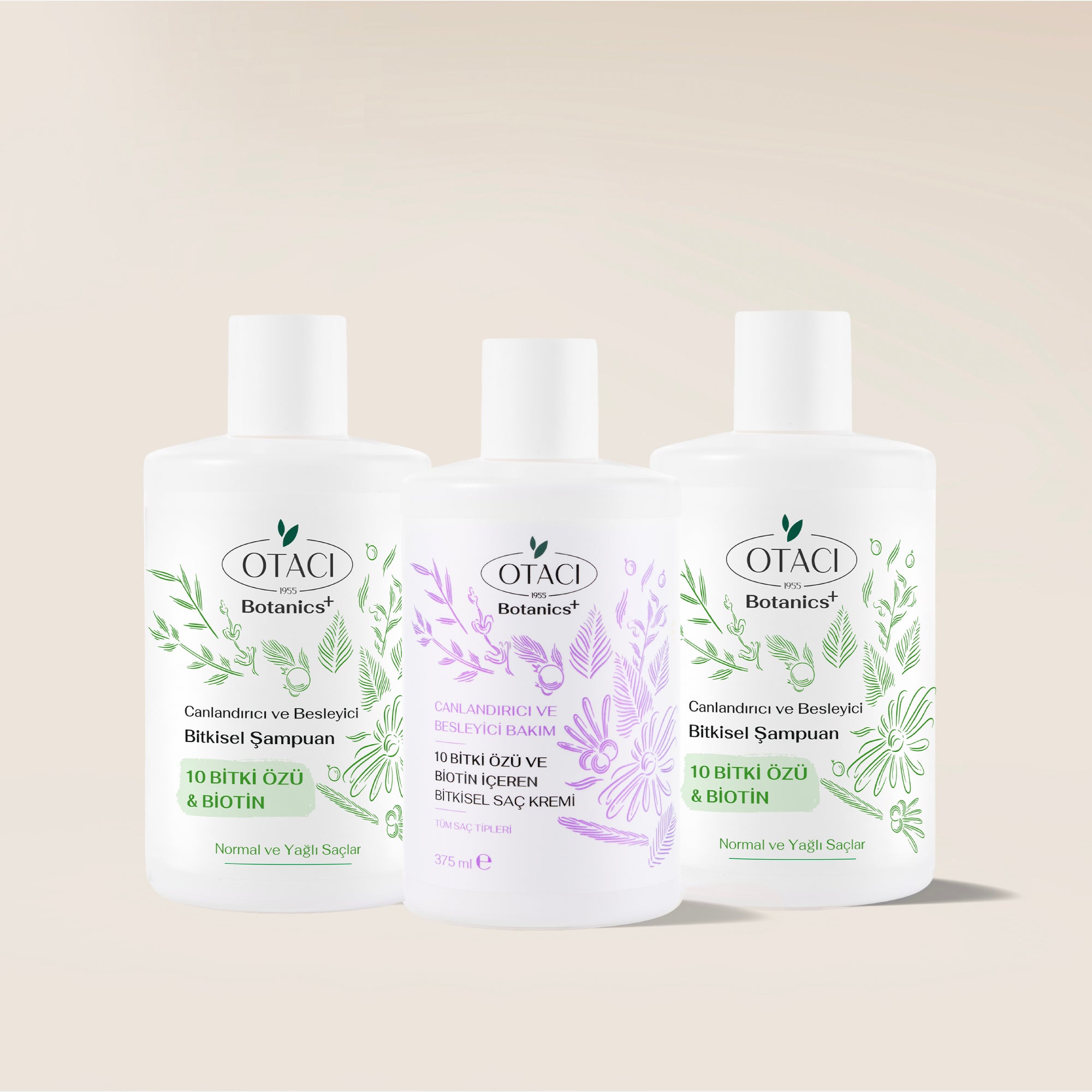 Botanics+ Canlandırıcı ve Besleyici Bitkisel Şampuan 375 ml 2'li Set - Saç Kremi Hediyeli