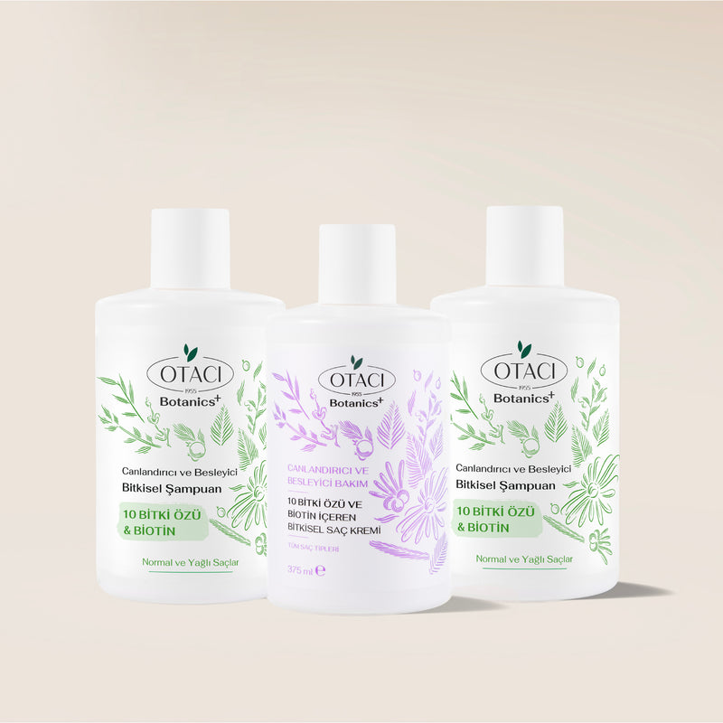 Botanics+ Canlandırıcı ve Besleyici Bitkisel Şampuan 375 ml 2'li Set - Saç Kremi Hediyeli