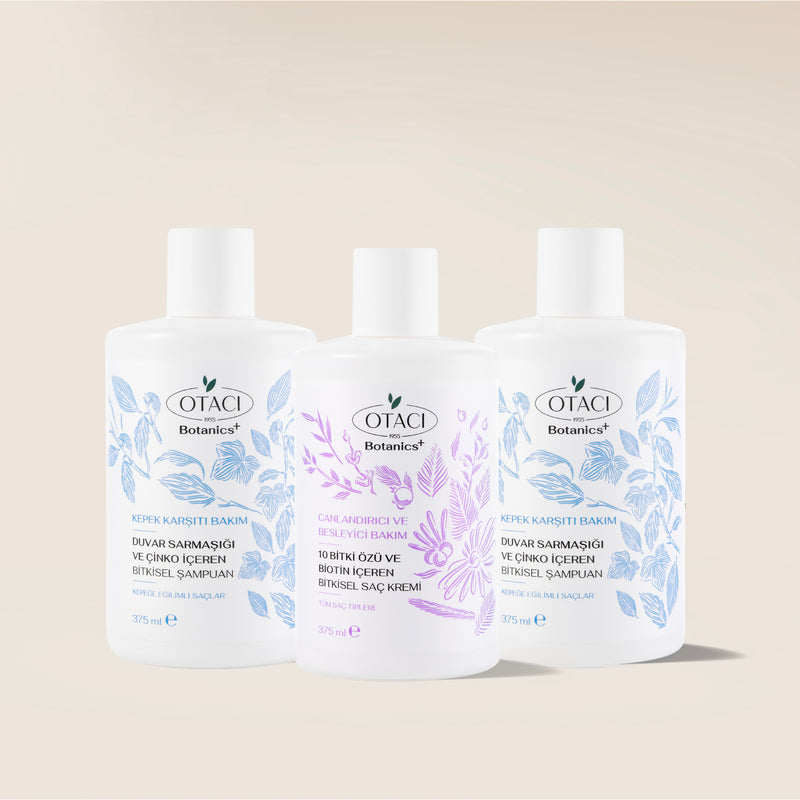 Botanics+ Kepek Karşıtı Bitkisel Şampuan 375 ml 2'li Set - Saç Kremi Hediyeli