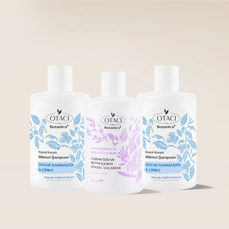 Botanics+ Kepek Karşıtı Bitkisel Şampuan 375 ml 2'li Set - Saç Kremi Hediyeli