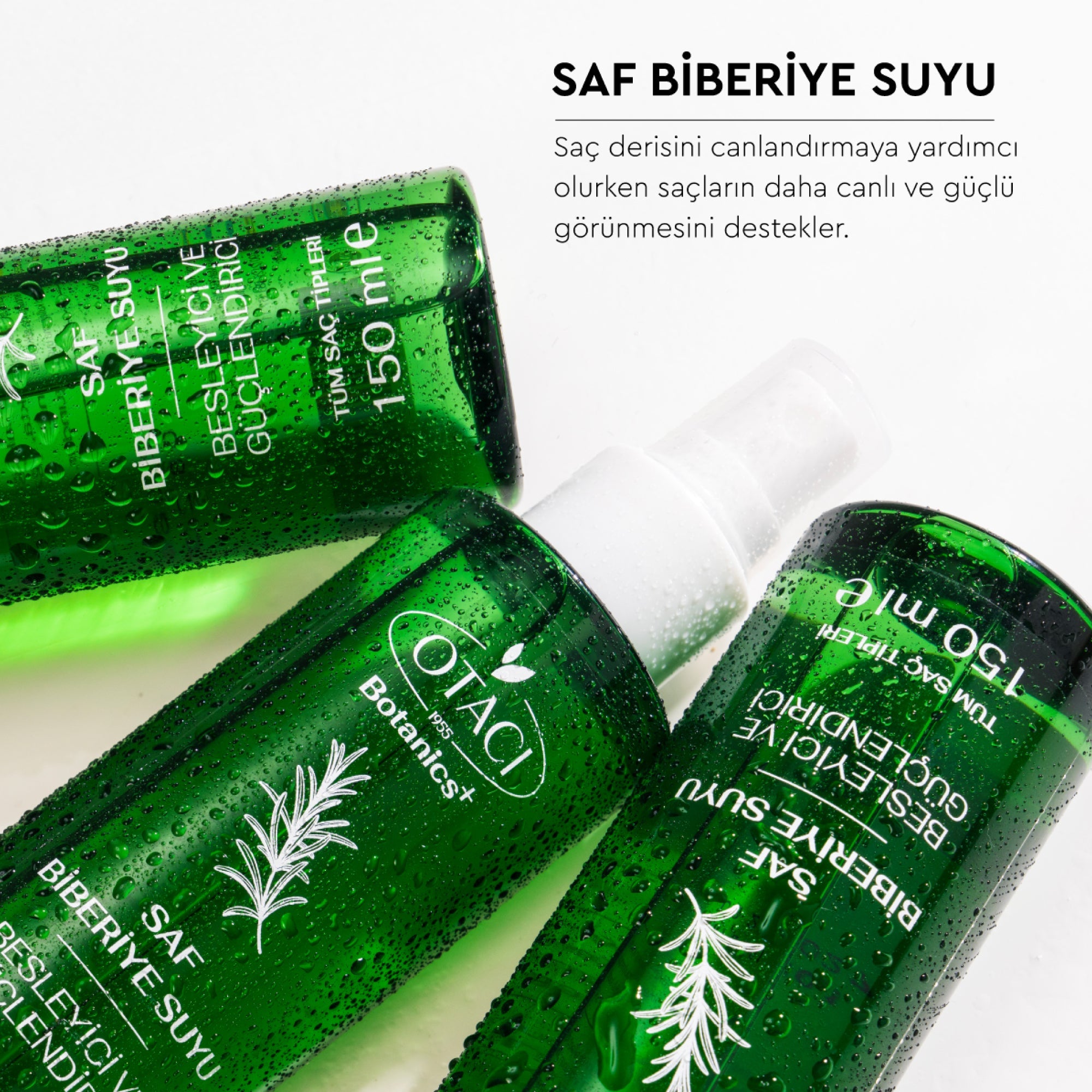 Botanics+ Besleyici ve Güçlendirici Saf Biberiye Suyu 150 ml 3'lü Set