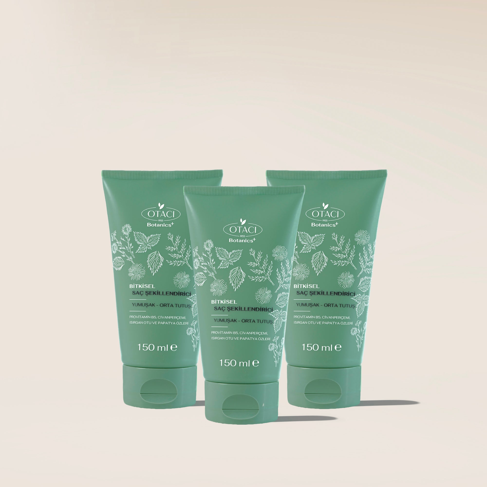 Botanics+ Bitkisel Saç Şekillendirici Yumuşak - Orta Tutuş 150 ml 3'lü Set