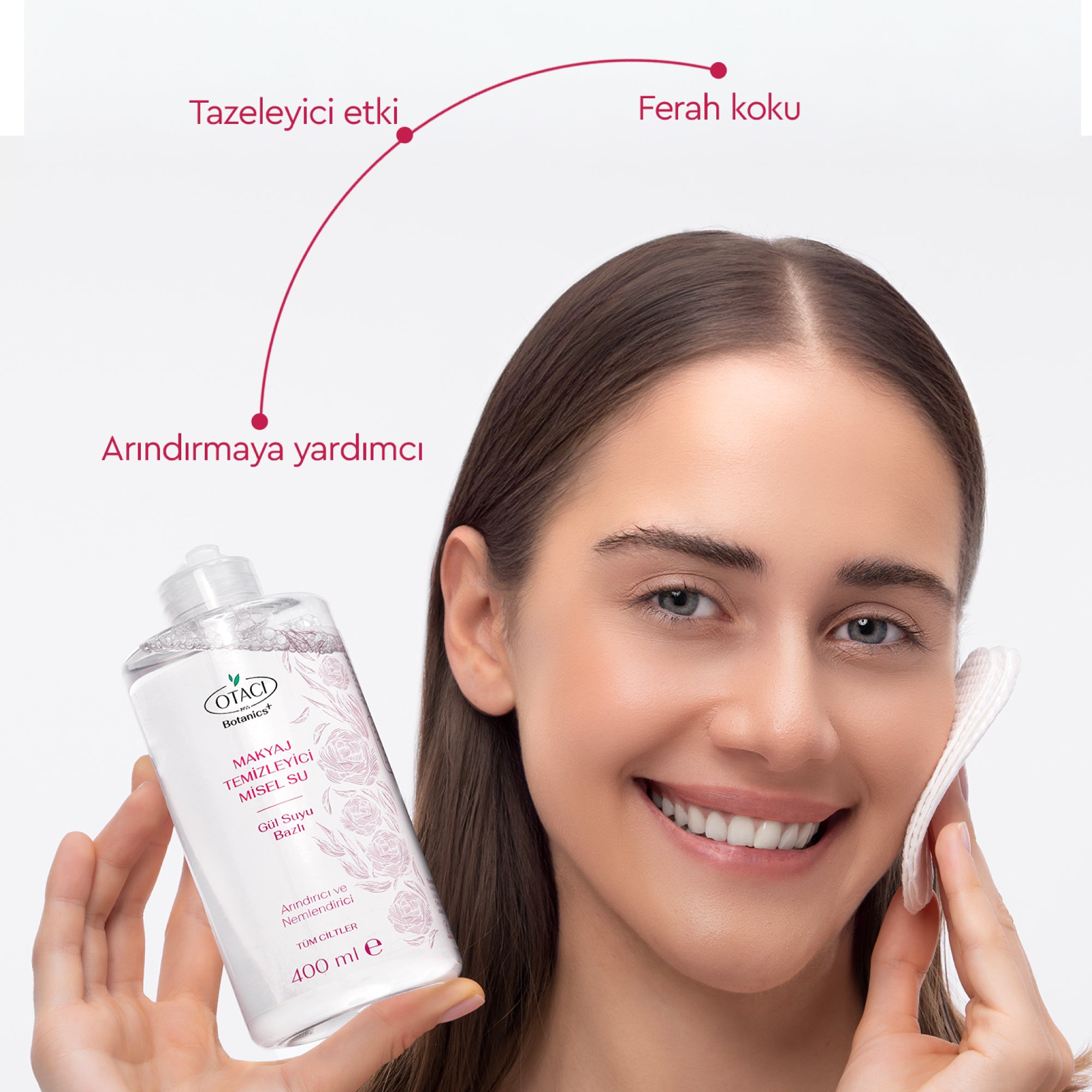 Botanics+ Gül Suyu Bazlı Doğal Makyaj Temizleme Misel Su 400 ml
