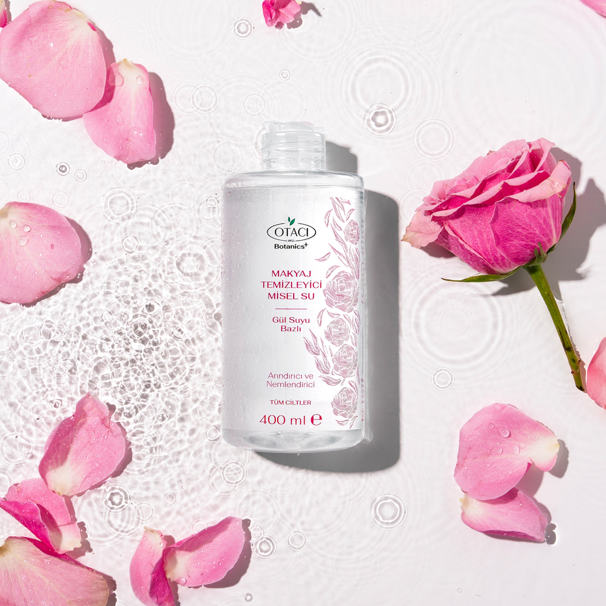 Botanics+ Gül Suyu Bazlı Doğal Makyaj Temizleme Misel Su 400 ml