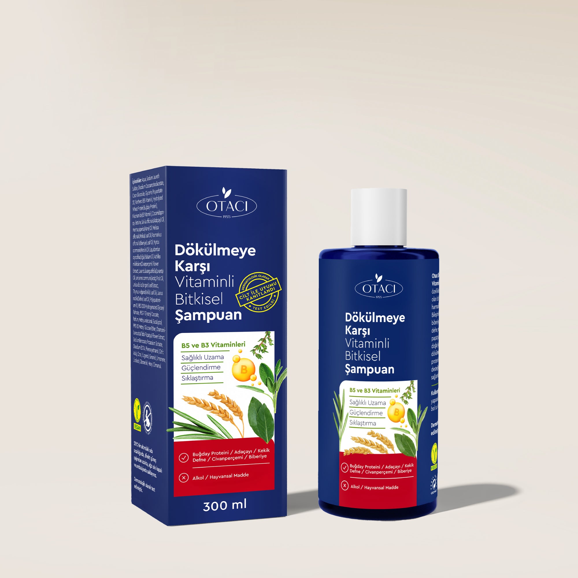 Dökülmeye Karşı Vitaminli Bitkisel Şampuan 300 ml