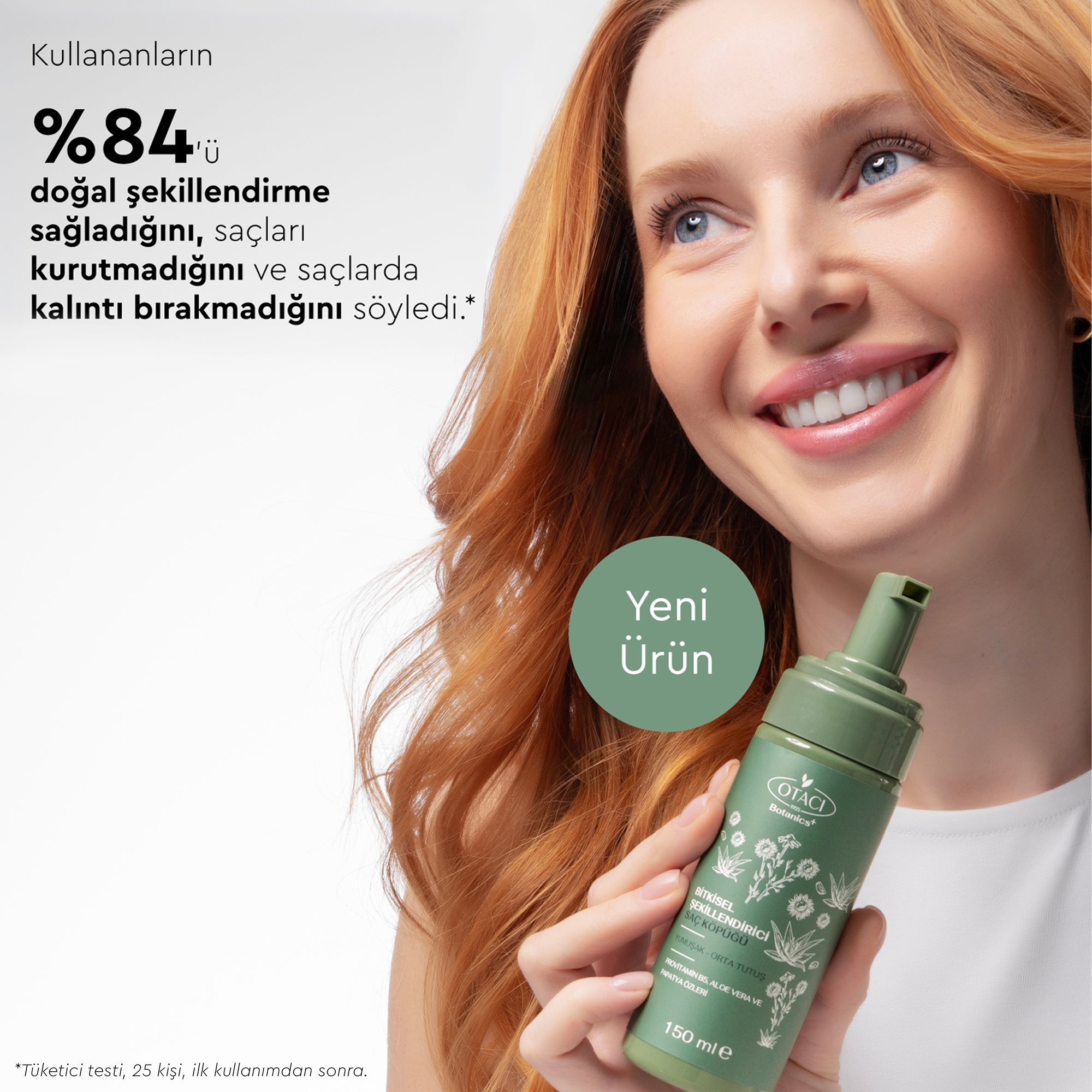 Botanics+ Bitkisel Saç Şekillendirici Saç Köpüğü Yumuşak - Orta Tutuş 150 ml