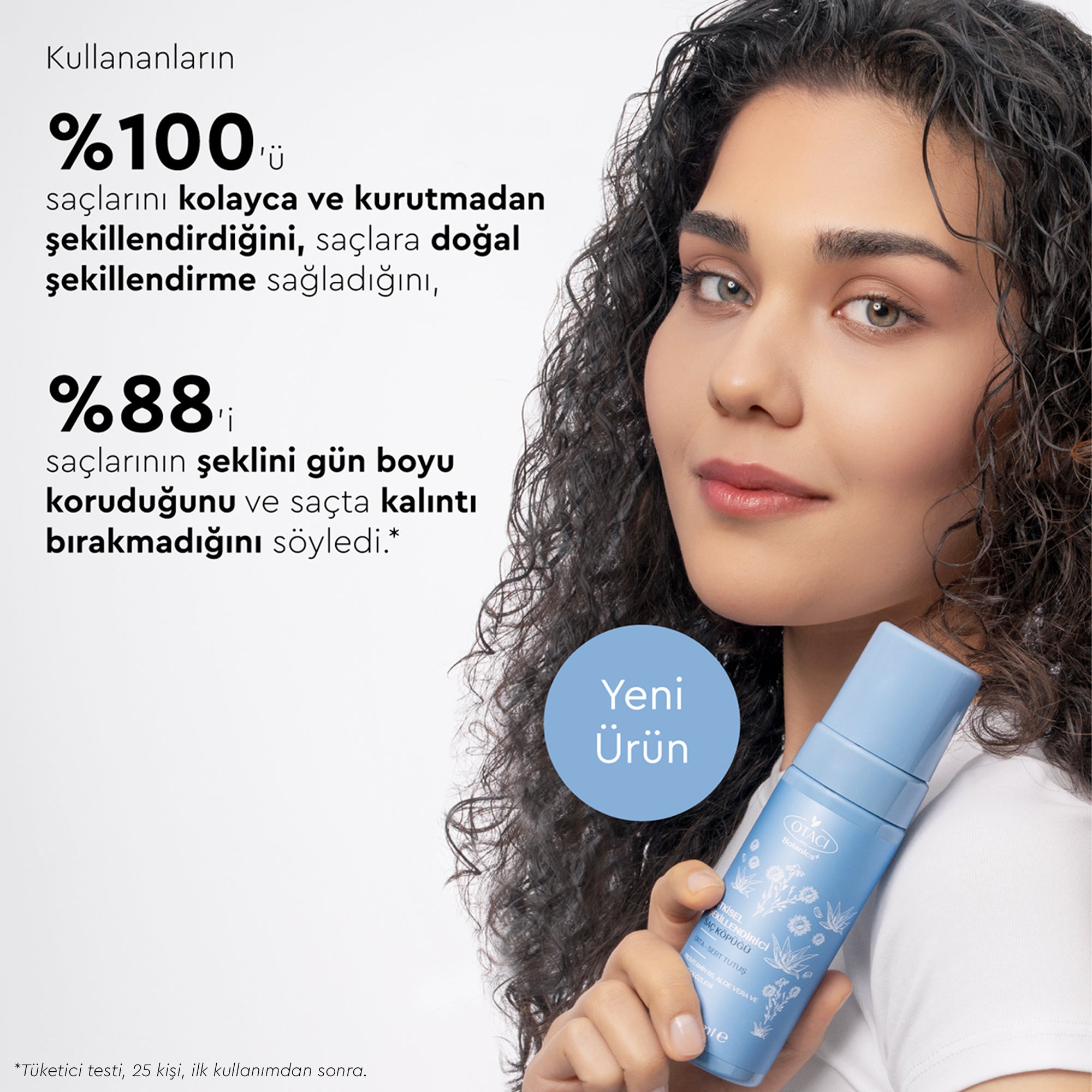 Botanics+ Bitkisel Saç Şekillendirici Saç Köpüğü Orta - Sert Tutuş 150 ml
